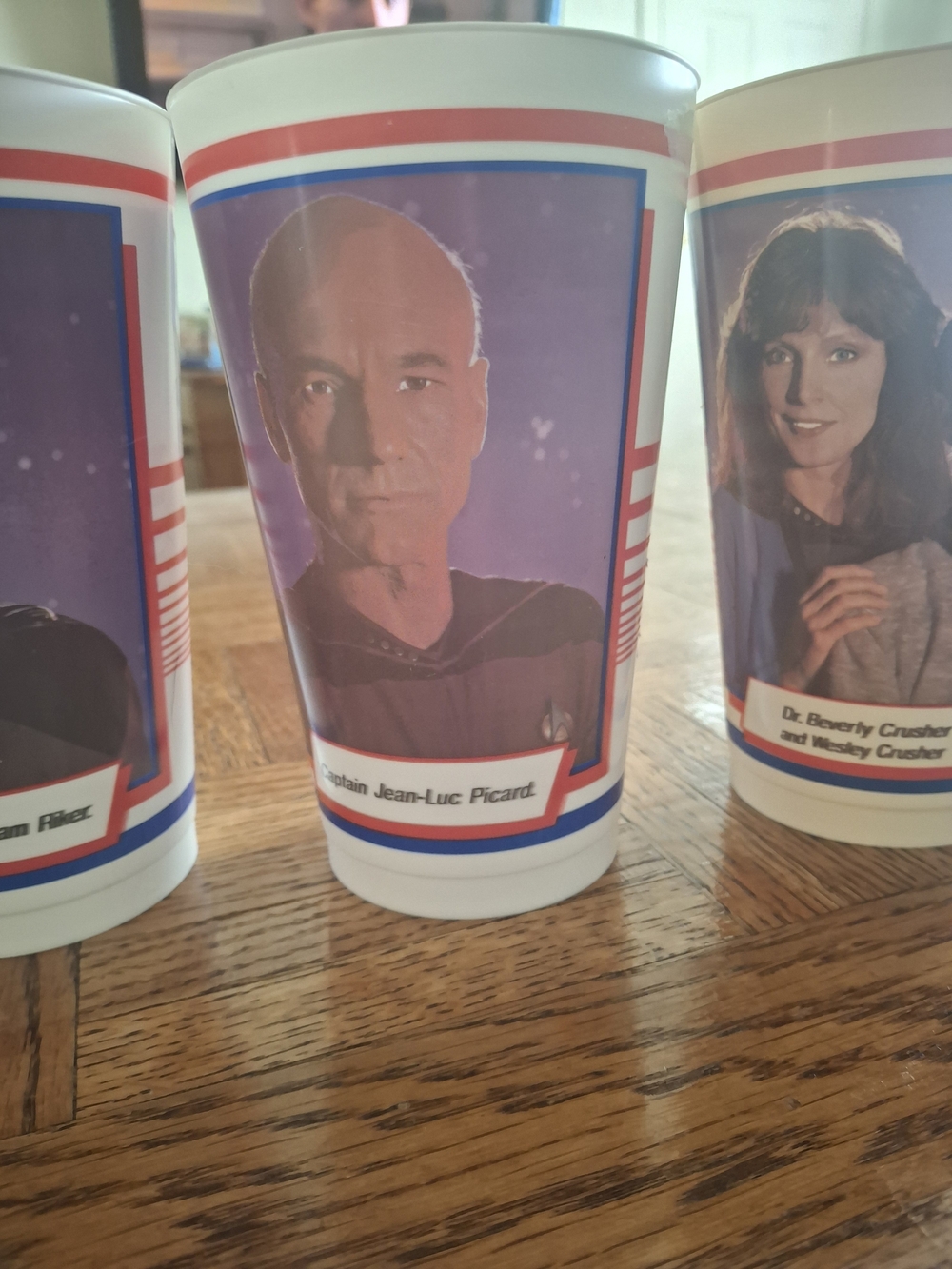 Star Trek The Next Generation Character Collectible Plastic Rare Cups - Set of 5 - Picture 8 of 9